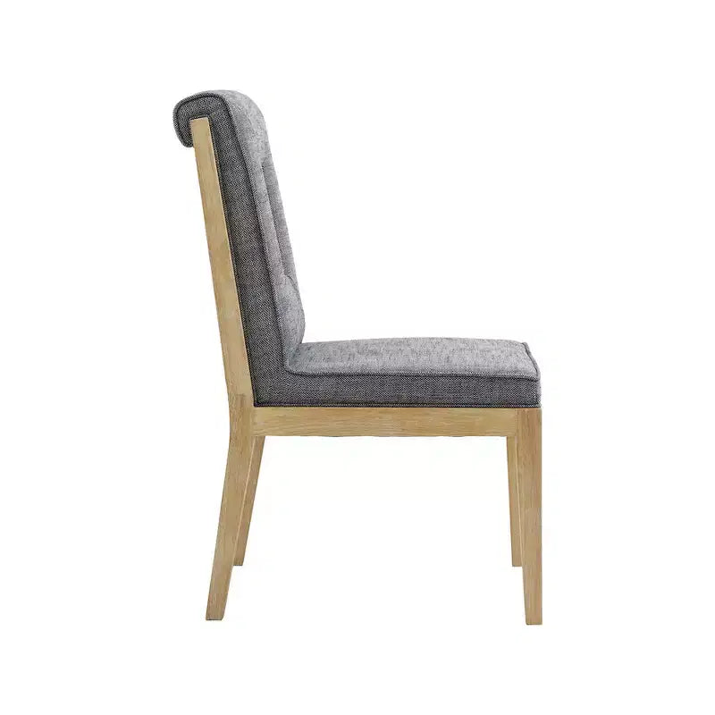 Meridian Furniture, Chaises de salle à manger Gwendolyn en tissu texturé lin, lot de 2