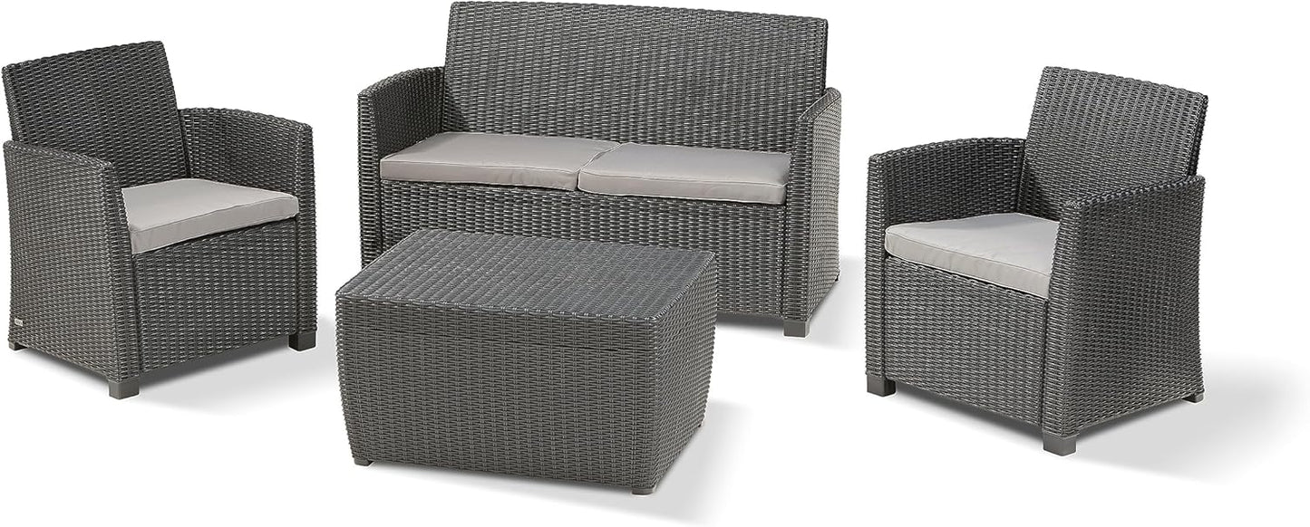 Mia Ensemble Table de Rangement en Graphite