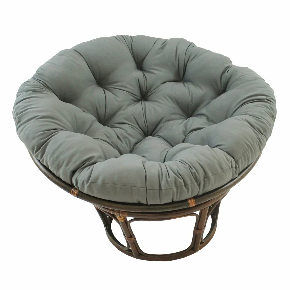 Fauteuil Papasan en rotin Bali 42 po avec coussin en sergé
