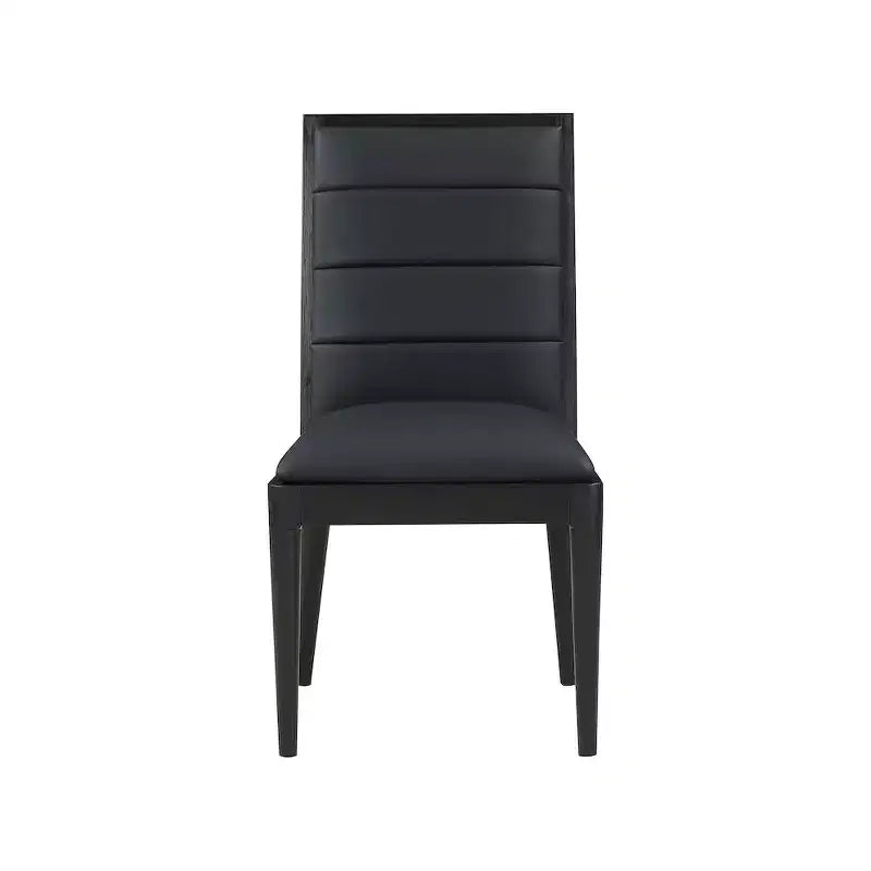 Meridian Furniture, Chaises de salle à manger Bristol en cuir végétalien, Lot de 2