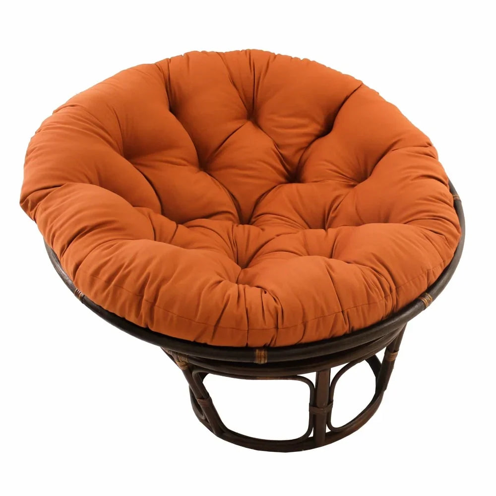 Fauteuil Papasan en rotin Bali 42 po avec coussin en sergé