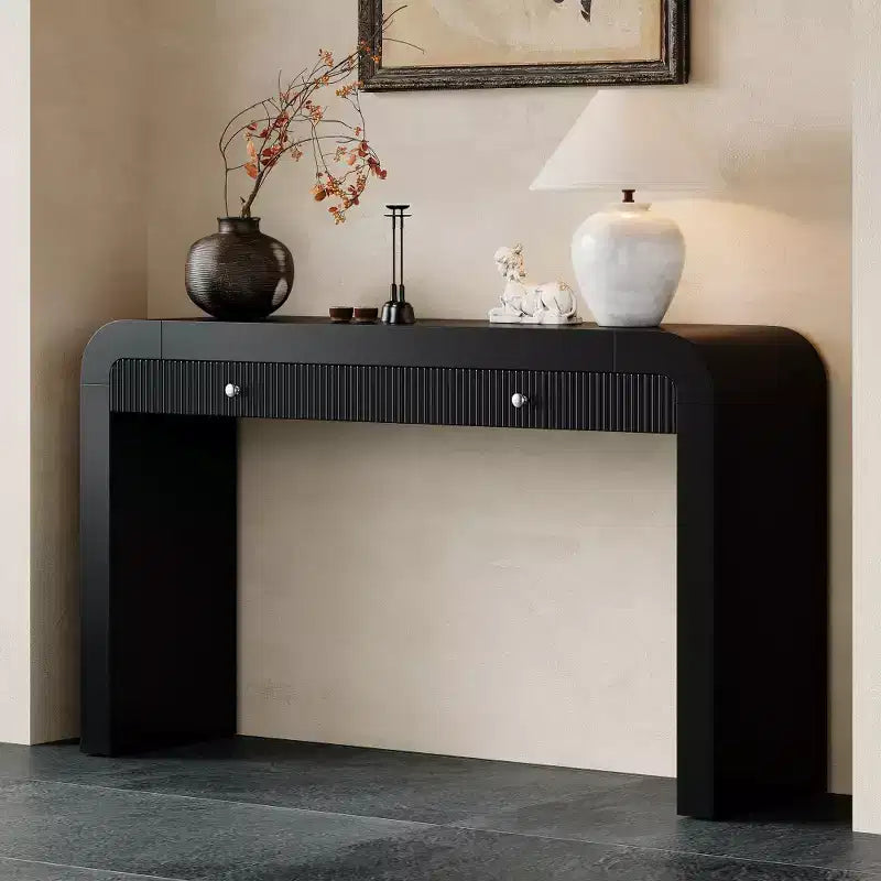 Console rustique Whisen Table d'entrée Table d'appoint avec tiroir à façade cannelée