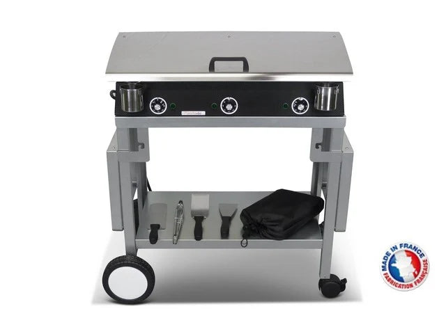 Pack plancha électrique  Lux 830 Carbon - Chariot Monceau Planchaelec
