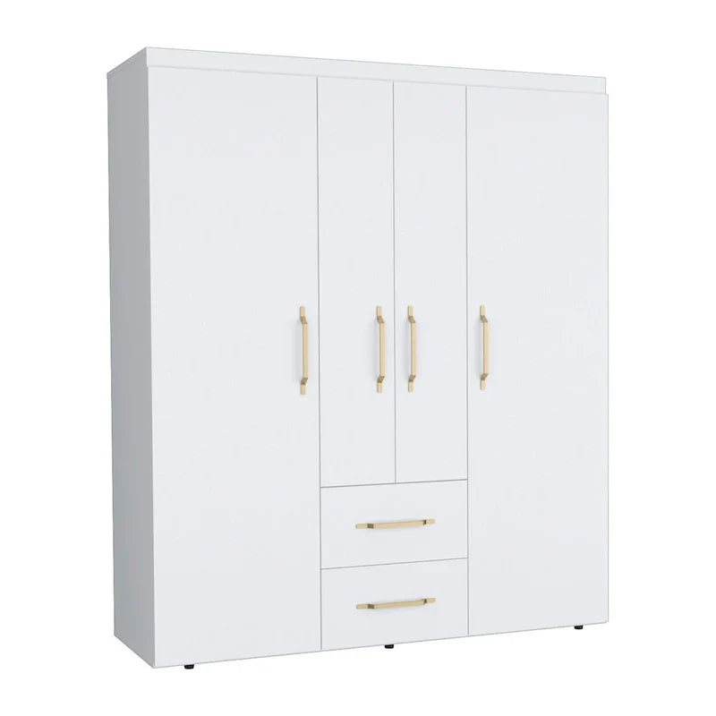 Armoire Bariloche avec tringles, étagères et 2 tiroirs