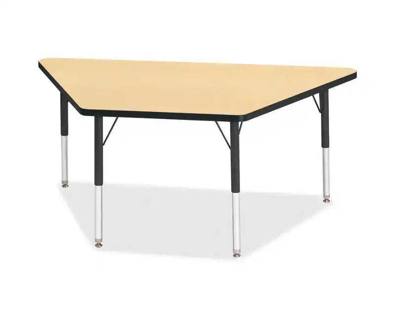 Table trapézoïdale classique Berries de Jonti-Craft, hauteur élémentaire, 30 x 60 po, noire