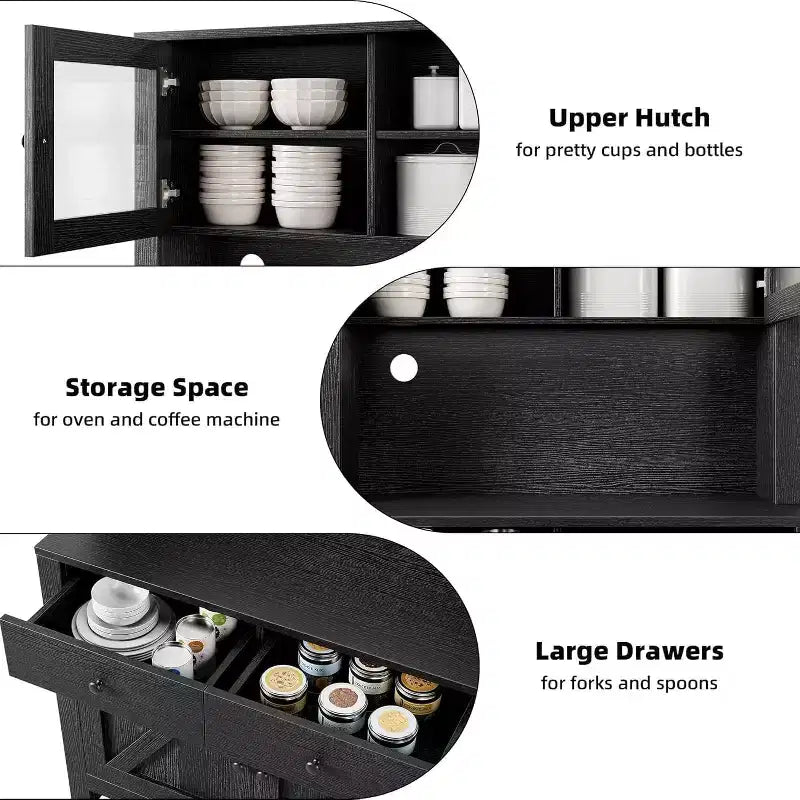Meuble de rangement de cuisine GustoWave avec étagères