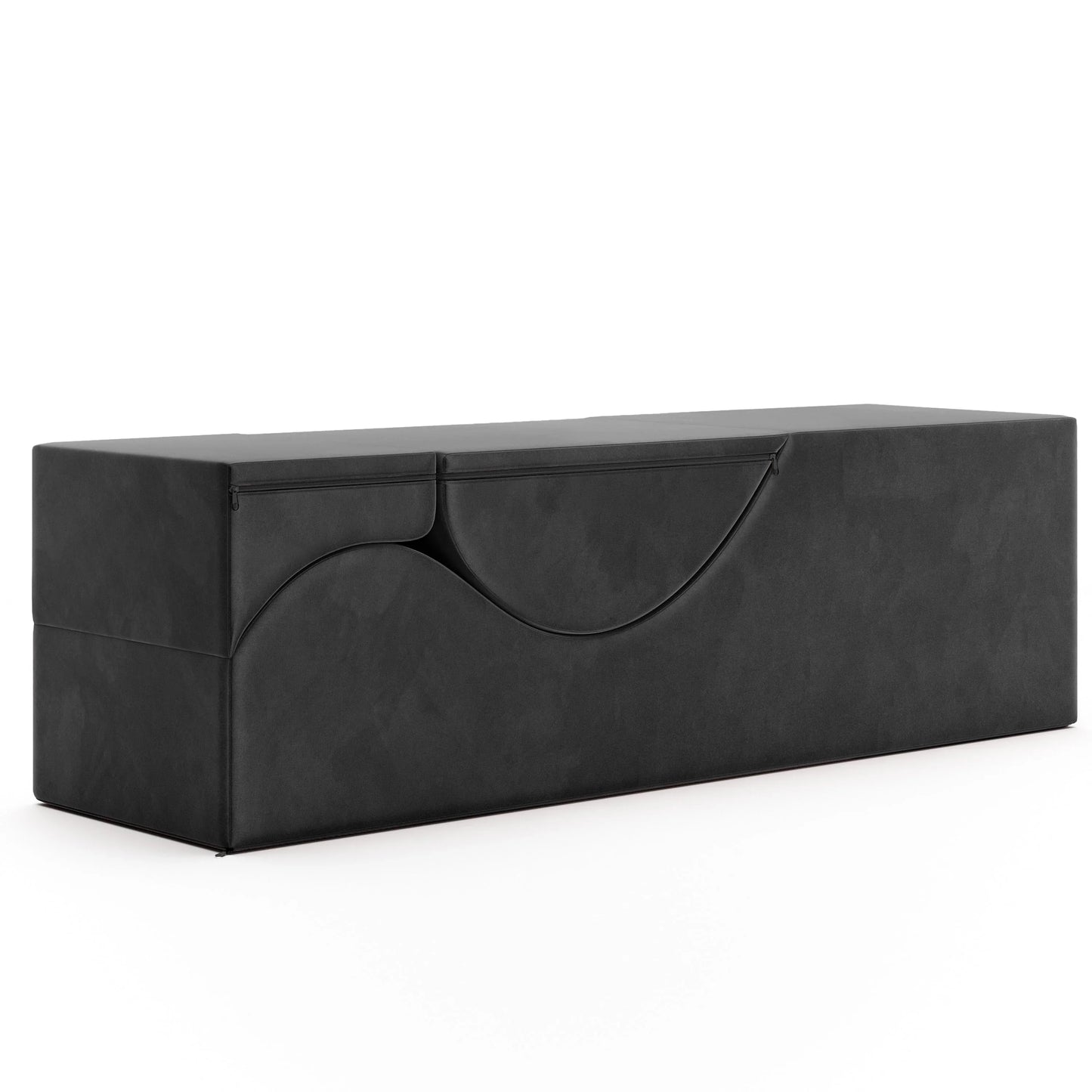 Avana Kami Chaise convertible / Yoga & Massage - Pouf 2 en 1 avec chaise longue de yoga escamotable, Microvelours - N/A