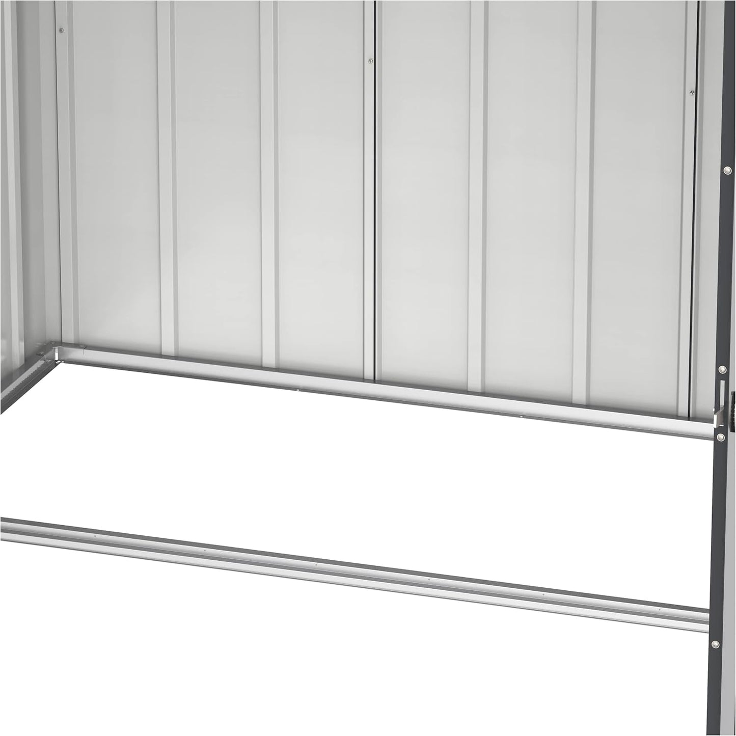 Duramax Abri à vélos pour 2 vélos avec portes doubles verrouillables entièrement larges, abri de stockage en métal, abri de jardin pour vélos, stockage de vélos, 203 x 101 x 146 cm, anthracite