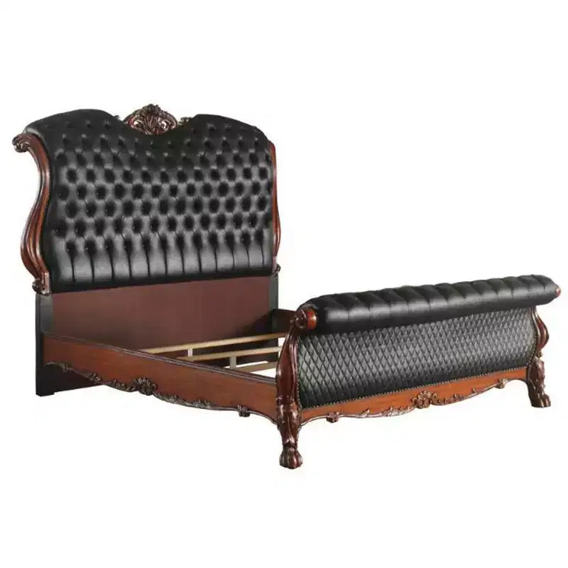 Lit Queen 103" Dresden PU et Chêne Cerisier - Acme Furniture