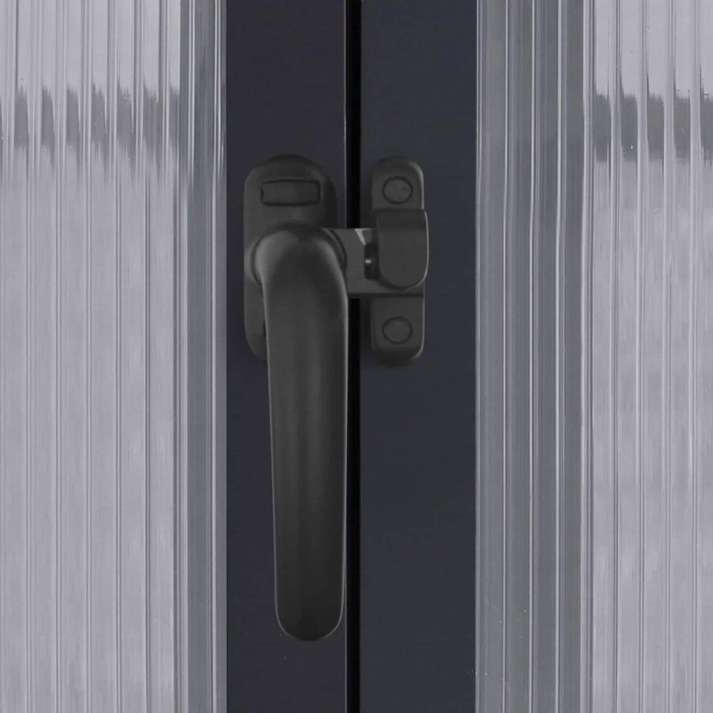 Serre de jardin aluminium VEIKOUS avec évent de toit réglable et porte verrouillable Grise