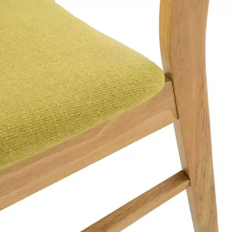 Chaises de salle à manger GDFStudio Toranto en bois d'hévéa et tissu d'inspiration Mid-Century (Lot de 2)