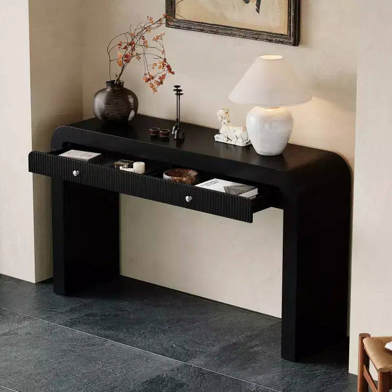 Console rustique Whisen Table d'entrée Table d'appoint avec tiroir à façade cannelée
