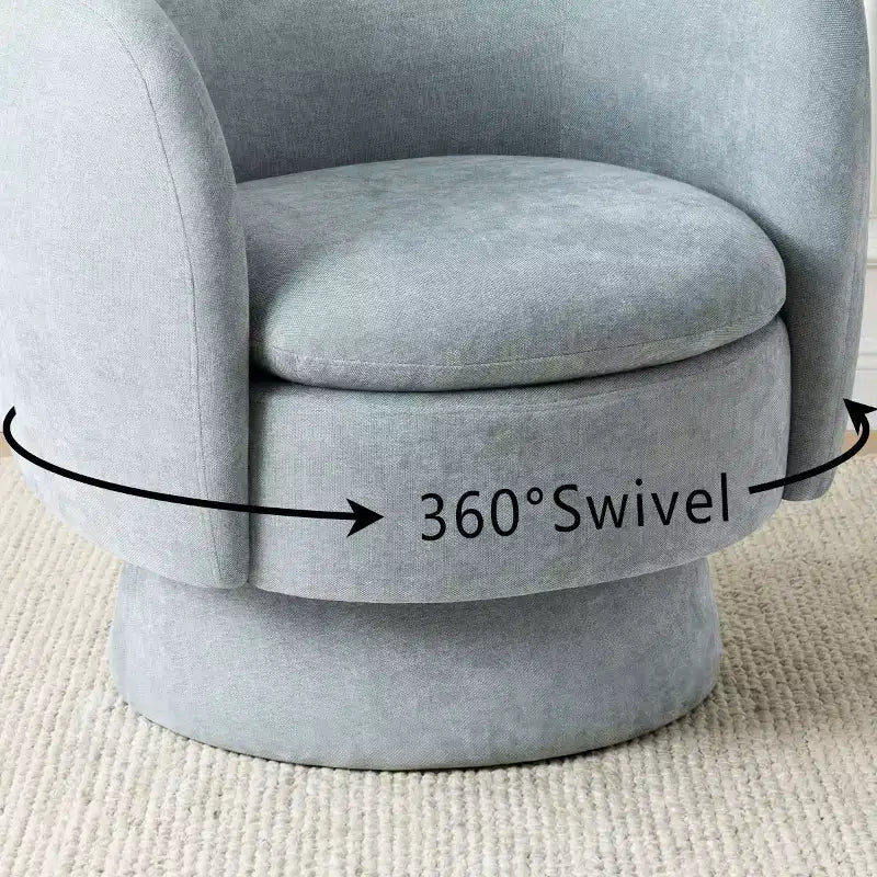 Lot de 2 fauteuils pivotants modernes avec revêtement en tissu, fauteuil lounge pivotant à 360° pour salon, chambre à coucher - Panipeachy