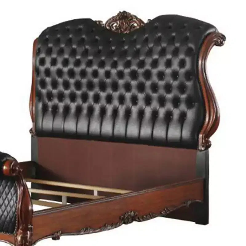 Lit Queen 103" Dresden PU et Chêne Cerisier - Acme Furniture