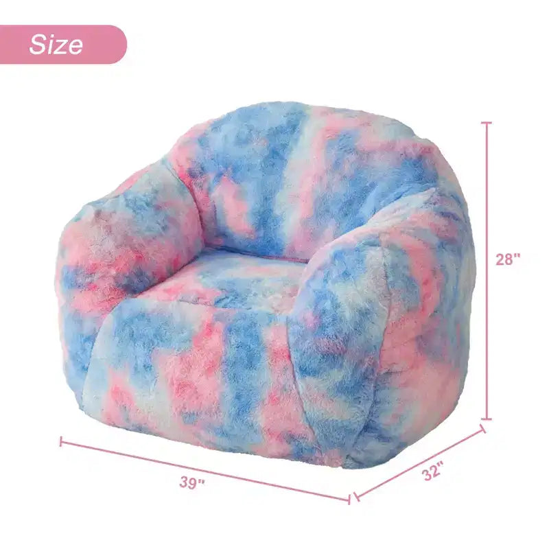 Fauteuil poire oversize en fausse fourrure rembourré de mousse, canapé douillet pour adultes et enfants, parfait pour les jeux vidéo, la lecture et les dortoirs