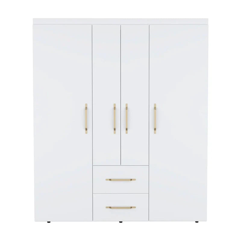 Armoire Bariloche avec tringles, étagères et 2 tiroirs