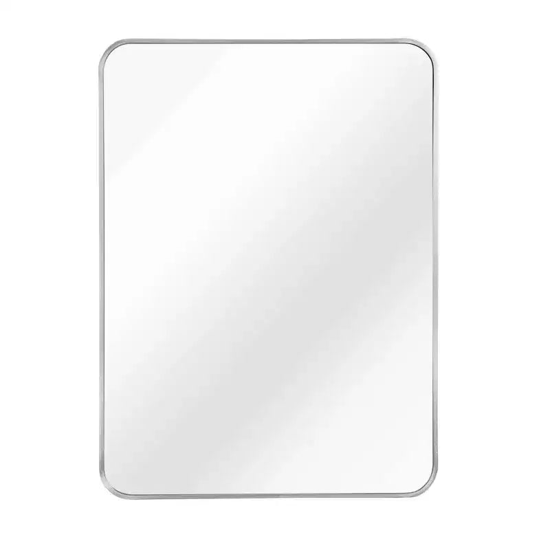Miroir mural de salle de bain rectangulaire encadré en métal noir 24x36 pouces.