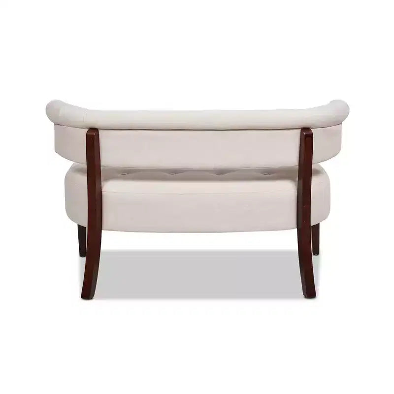 Banc causeuse capitonné avec accoudoirs Jared Jennifer Taylor Home