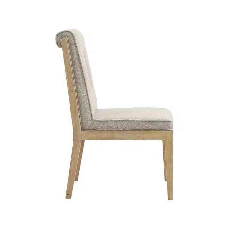Meridian Furniture, Chaises de salle à manger Gwendolyn en tissu texturé lin, lot de 2