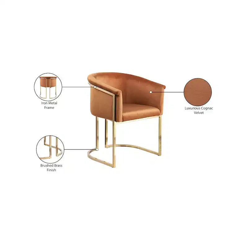 Meridian Furniture, Chaise de salle à manger Tierra en velours