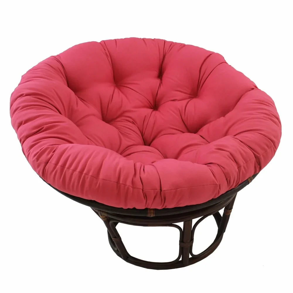 Fauteuil Papasan en rotin Bali 42 po avec coussin en sergé