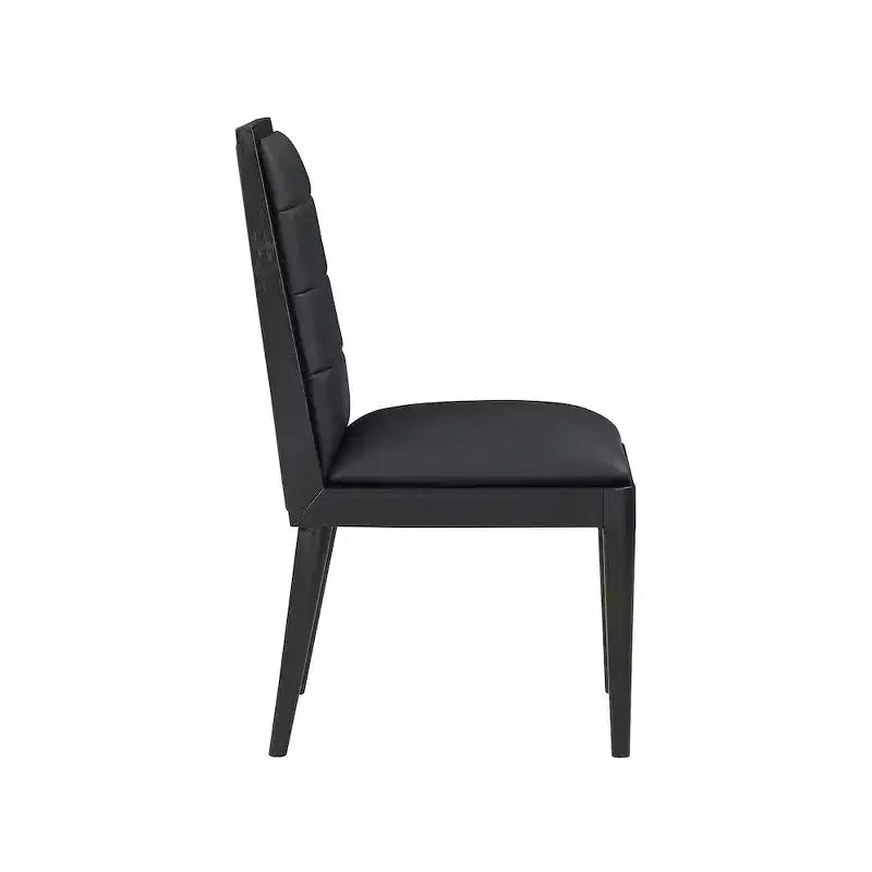 Meridian Furniture, Chaises de salle à manger Bristol en cuir végétalien, Lot de 2