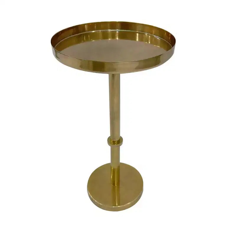 Table d'appoint Royal Hampton de 22 pouces avec base pilier vintage élégante et plateau rond