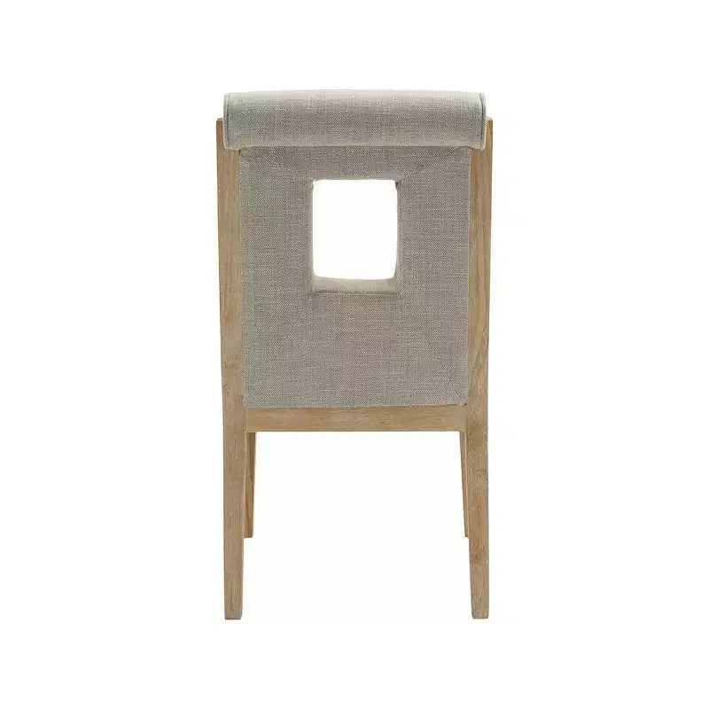 Meridian Furniture, Chaises de salle à manger Gwendolyn en tissu texturé lin, lot de 2