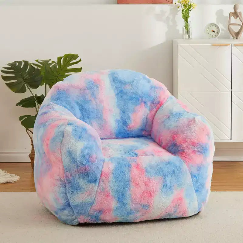 Fauteuil poire oversize en fausse fourrure rembourré de mousse, canapé douillet pour adultes et enfants, parfait pour les jeux vidéo, la lecture et les dortoirs