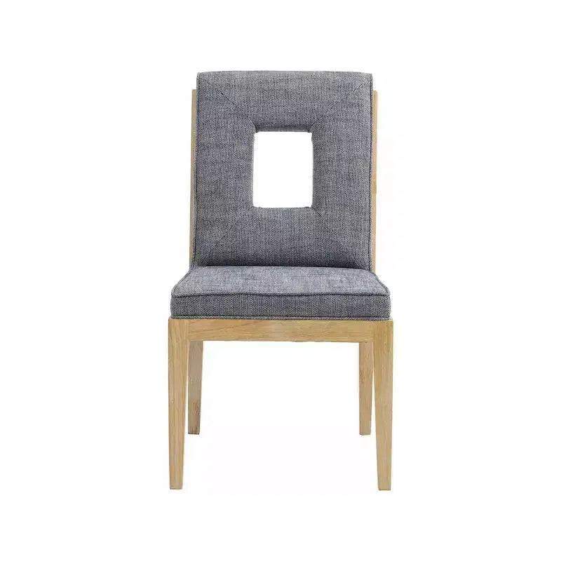 Meridian Furniture, Chaises de salle à manger Gwendolyn en tissu texturé lin, lot de 2