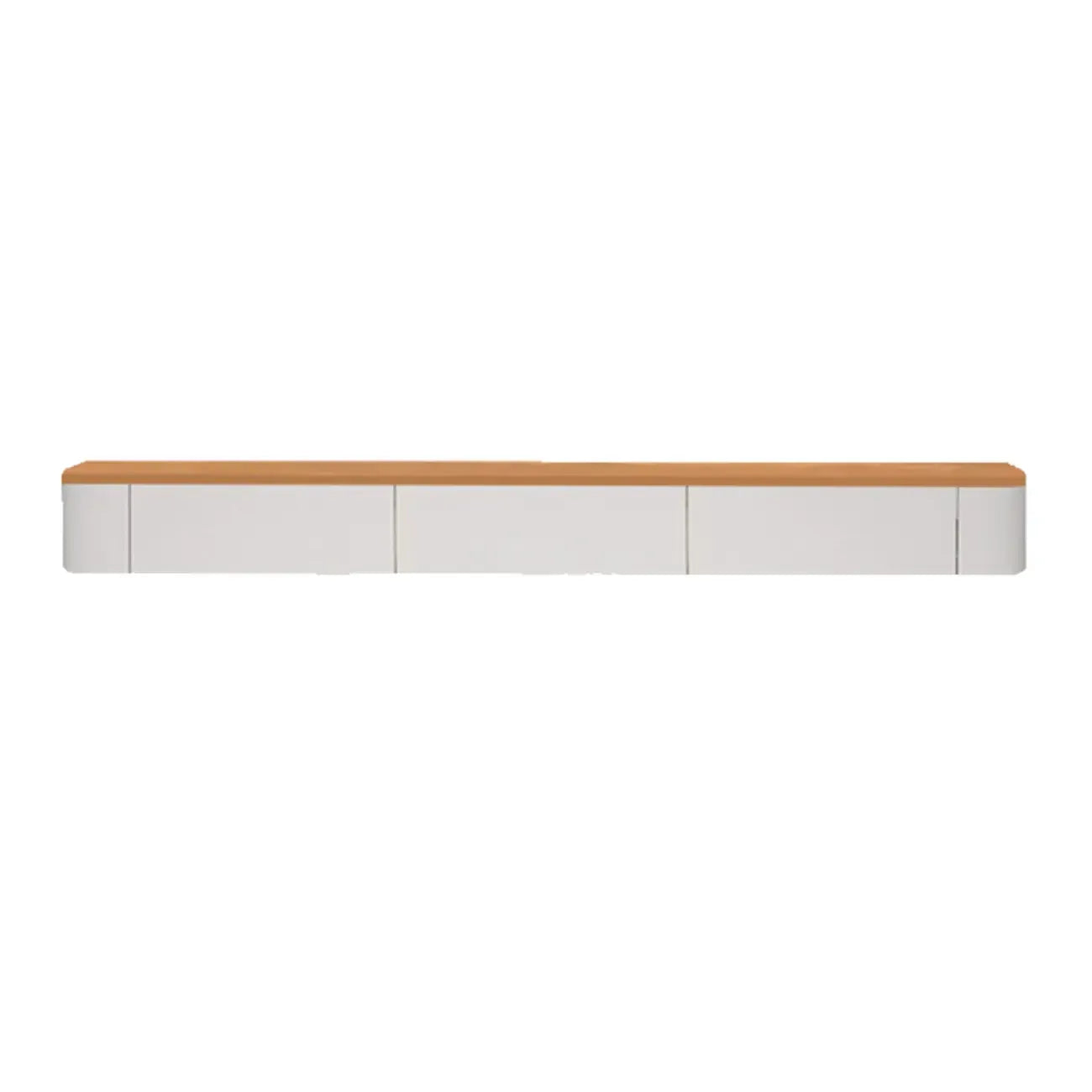 Meuble TV mural contemporain en bois blanc avec tiroirs