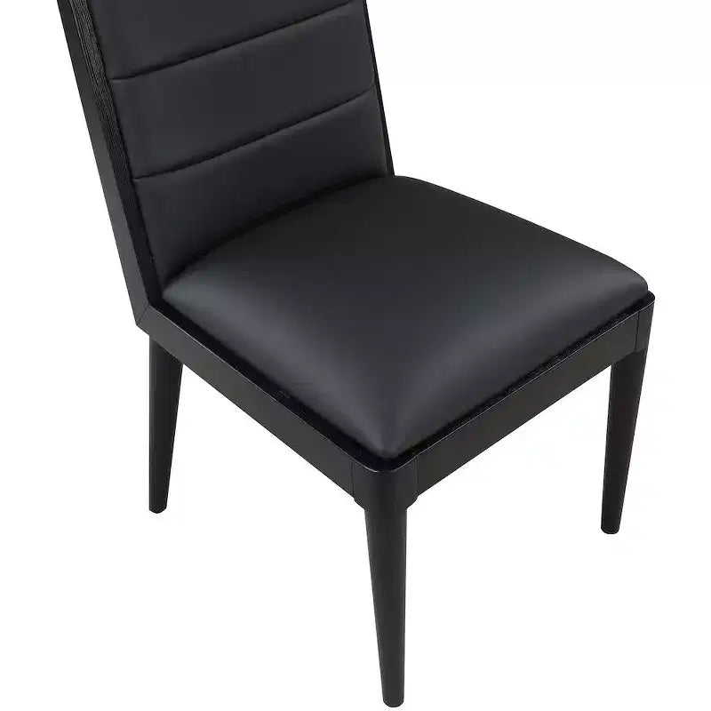 Meridian Furniture, Chaises de salle à manger Bristol en cuir végétalien, Lot de 2