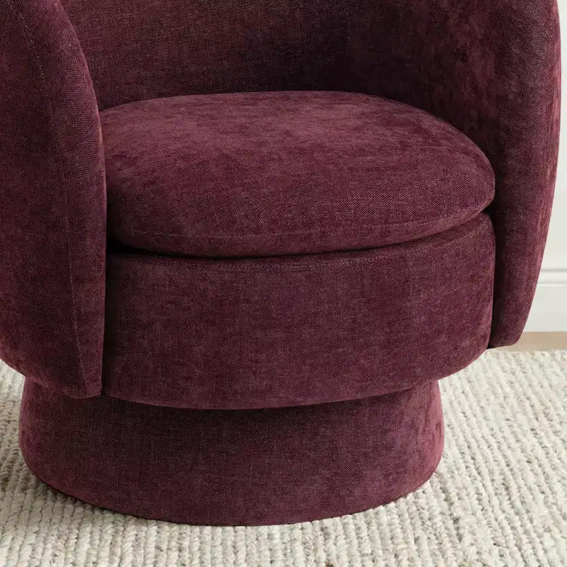 Lot de 2 fauteuils pivotants modernes avec revêtement en tissu, fauteuil lounge pivotant à 360° pour salon, chambre à coucher - Panipeachy