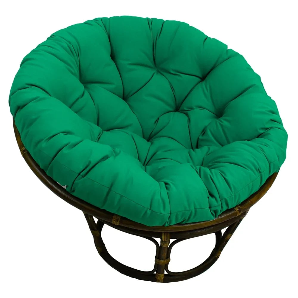 Fauteuil Papasan en rotin Bali 42 po avec coussin en sergé