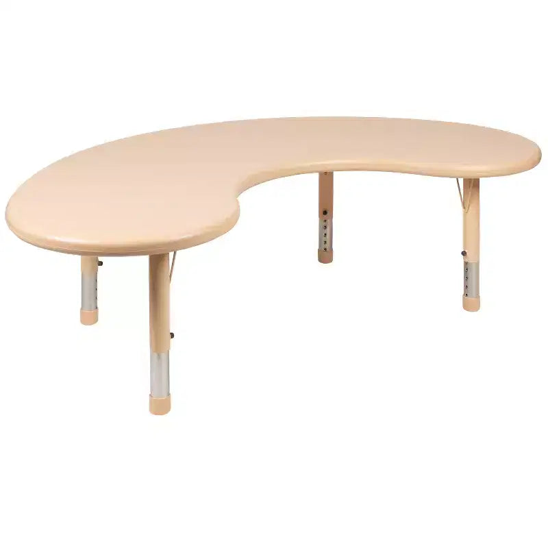 Table d'activités réglable en hauteur en plastique demi-lune Emma et Oliver 35 po larg. x 65 po long.