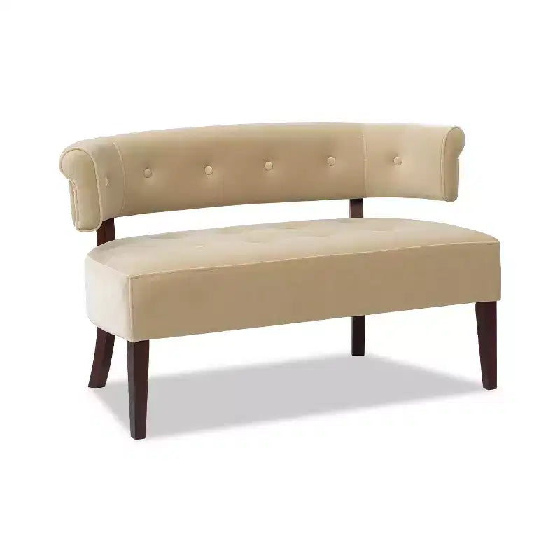 Banc causeuse capitonné avec accoudoirs Jared Jennifer Taylor Home