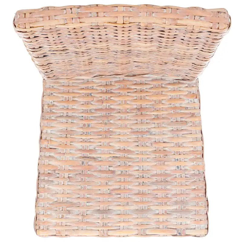 Lot de 2 chaises de salle à manger en osier naturel L 48 cm x P 56 cm x H 104 cm, style bohème côtier