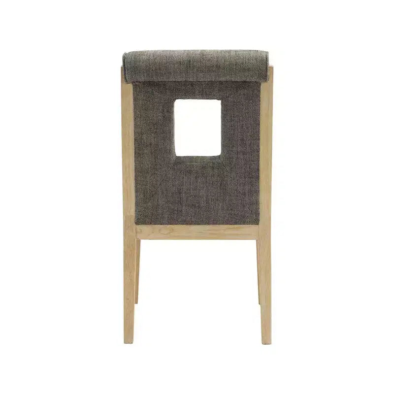 Meridian Furniture, Chaises de salle à manger Gwendolyn en tissu texturé lin, lot de 2