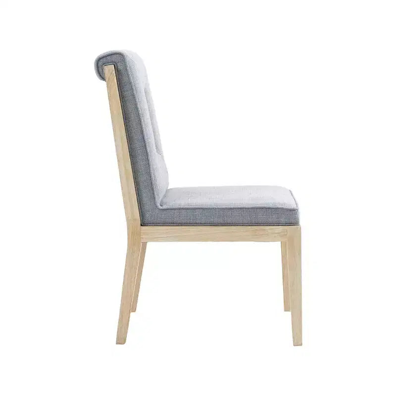 Meridian Furniture, Chaises de salle à manger Gwendolyn en tissu texturé lin, lot de 2