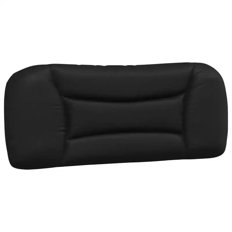 vidaXL Cadre de lit noir taille double avec tête de lit en mousse et bande lumineuse LED - Revêtement en similicuir contemporain - Meubles de chambre à coucher