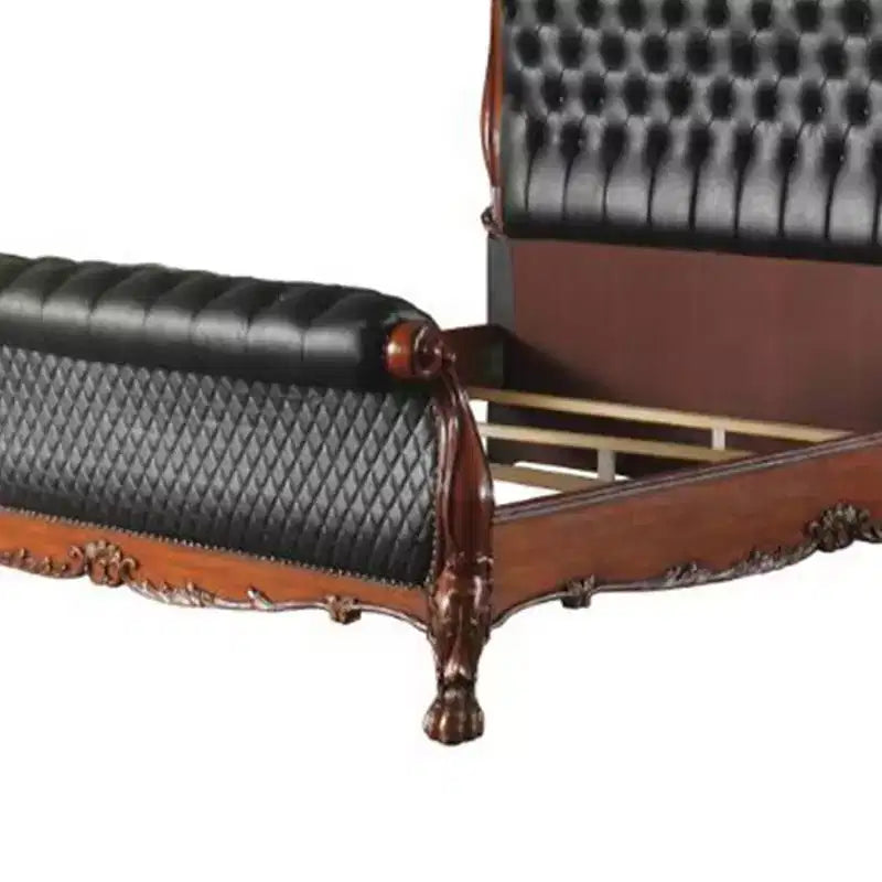 Lit Queen 103" Dresden PU et Chêne Cerisier - Acme Furniture