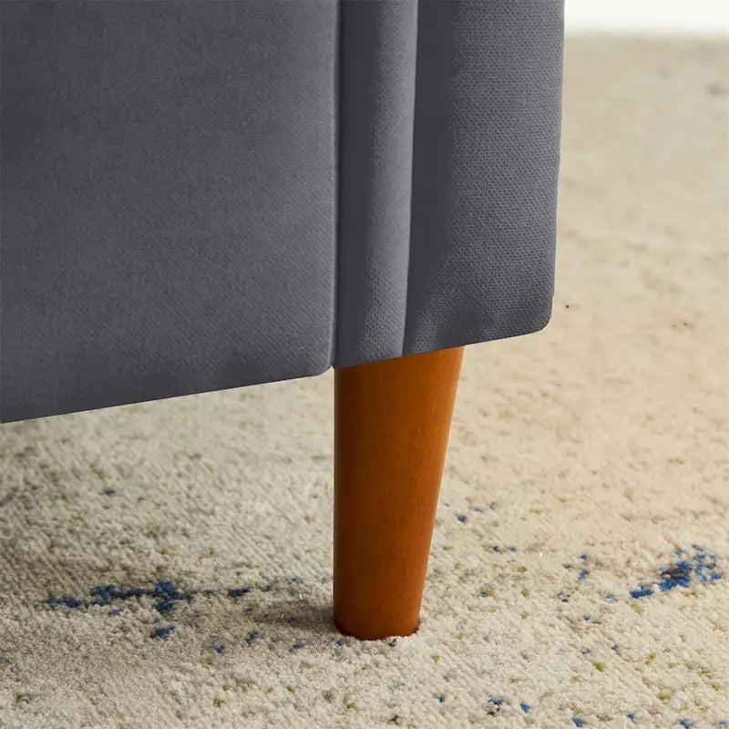 Banc de rangement pour chambre, bout de lit, accoudoirs roulés, canapé ottoman en velours, long banc