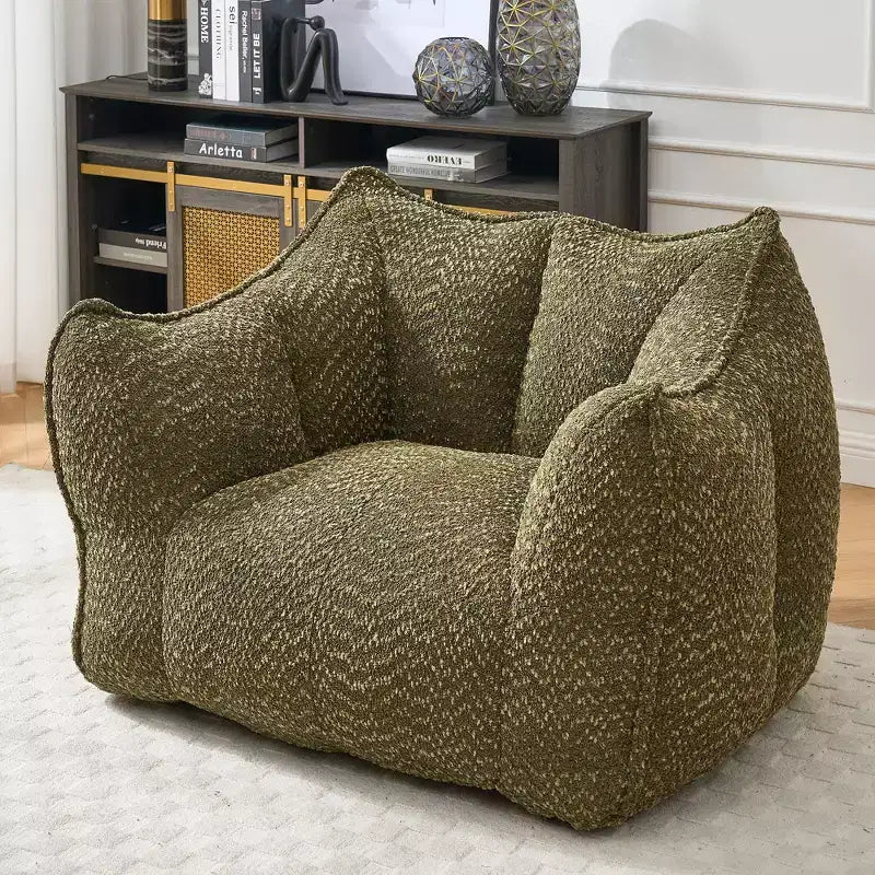 Fauteuils canapés avec mousse haute résilience pour salons et chambres, canapés paresseux carrés confortables, canapés pour adultes pour jouer, lire et regarder la télévision