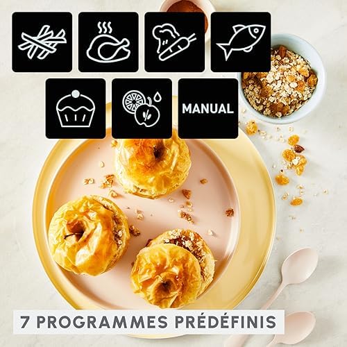 Moulinex air fryer deux compartiments, très grande capacité 11L, 10 personnes, 7 Programmes automatiques, friteuse sans huile, Ecran tactile digital, Dual inox, EZ942BF0, Gris foncé : Cuisine et Maison