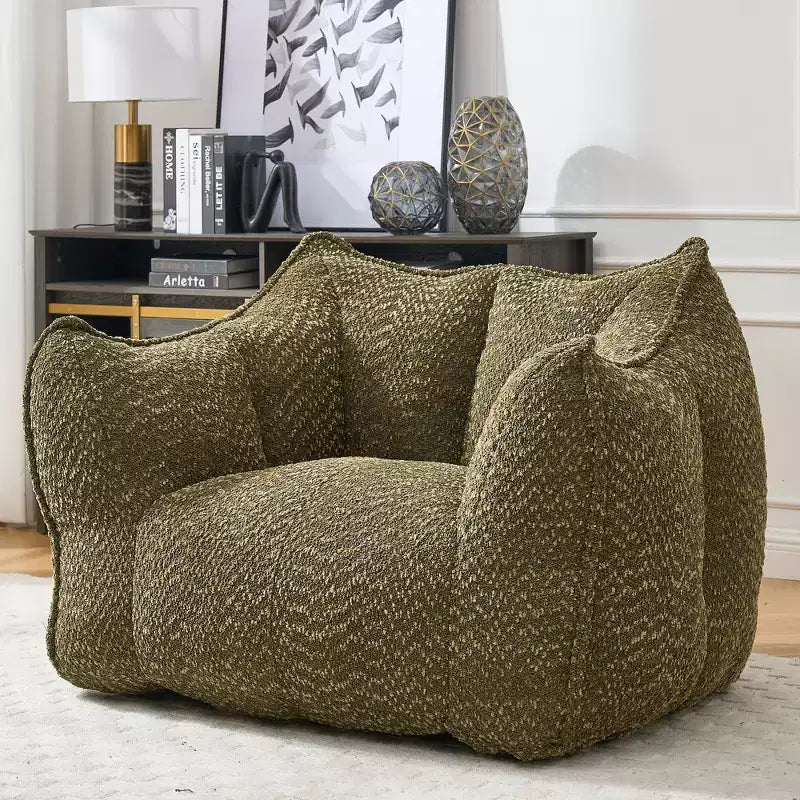Fauteuils canapés avec mousse haute résilience pour salons et chambres, canapés paresseux carrés confortables, canapés pour adultes pour jouer, lire et regarder la télévision