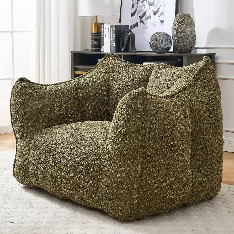 Fauteuils canapés avec mousse haute résilience pour salons et chambres, canapés paresseux carrés confortables, canapés pour adultes pour jouer, lire et regarder la télévision