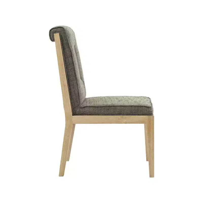 Meridian Furniture, Chaises de salle à manger Gwendolyn en tissu texturé lin, lot de 2