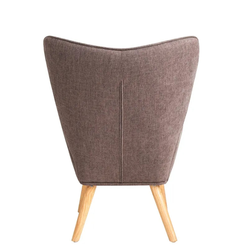 Fauteuil d'appoint avec pouf, ensemble fauteuil et pouf de salon, fauteuil d'appoint confortable pour chambre à coucher, surface en tissu à épissures créatives