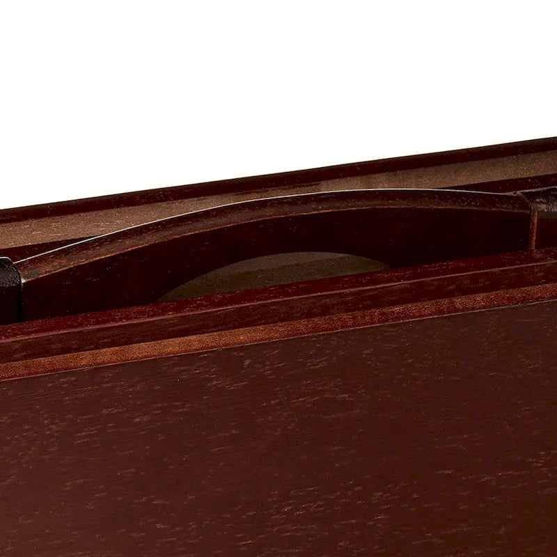 Tables de service pliantes pour télévision PJ Wood avec support de rangement compact, expresso, ensemble de 5 pièces - 36.38