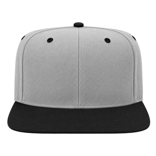 Capifi Classic Two Tone Snapback Cap – Grey Flat Brim Cap